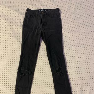 0 hollister black high rise jeggings